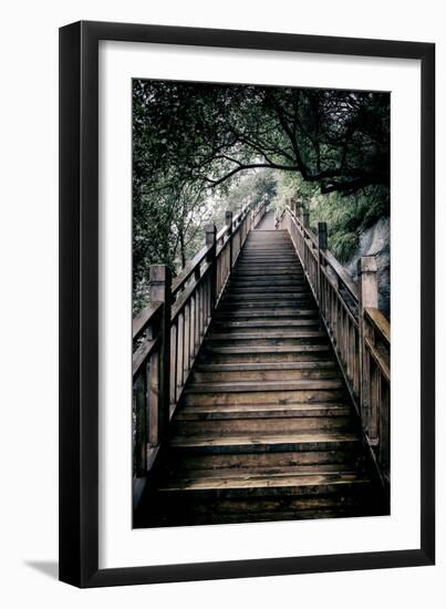 China 10MKm2 Collection - Mountain Woooden Staircase-Philippe Hugonnard-Framed Photographic Print