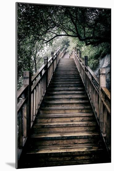 China 10MKm2 Collection - Mountain Woooden Staircase-Philippe Hugonnard-Mounted Photographic Print