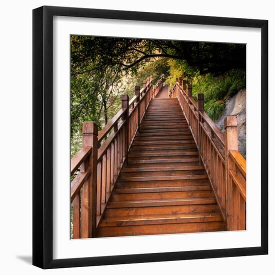 China 10MKm2 Collection - Mountain Woooden Staircase-Philippe Hugonnard-Framed Photographic Print