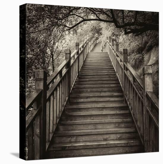 China 10MKm2 Collection - Mountain Woooden Staircase-Philippe Hugonnard-Stretched Canvas