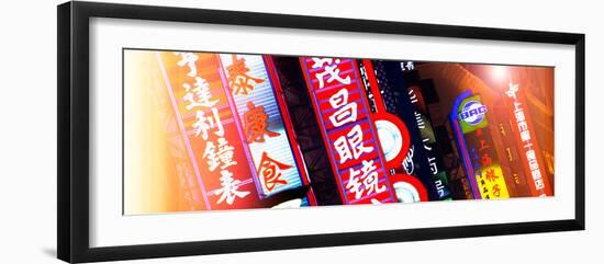 China 10MKm2 Collection - Neon Signs in Nanjing Lu - Shanghai-Philippe Hugonnard-Framed Photographic Print