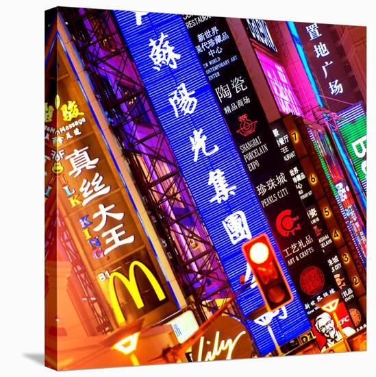 China 10MKm2 Collection - Neon Signs in Nanjing Lu - Shanghai-Philippe Hugonnard-Stretched Canvas