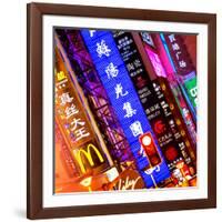 China 10MKm2 Collection - Neon Signs in Nanjing Lu - Shanghai-Philippe Hugonnard-Framed Photographic Print