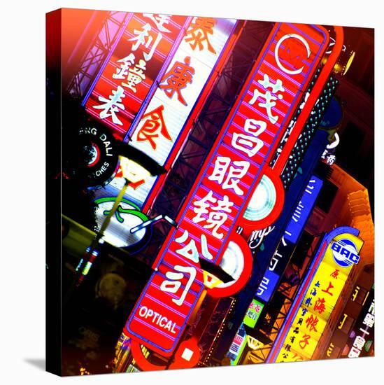 China 10MKm2 Collection - Neon Signs in Nanjing Lu - Shanghai-Philippe Hugonnard-Stretched Canvas