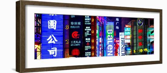 China 10MKm2 Collection - Neon Signs in Nanjing Lu - Shanghai-Philippe Hugonnard-Framed Photographic Print