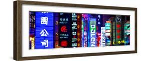 China 10MKm2 Collection - Neon Signs in Nanjing Lu - Shanghai-Philippe Hugonnard-Framed Photographic Print