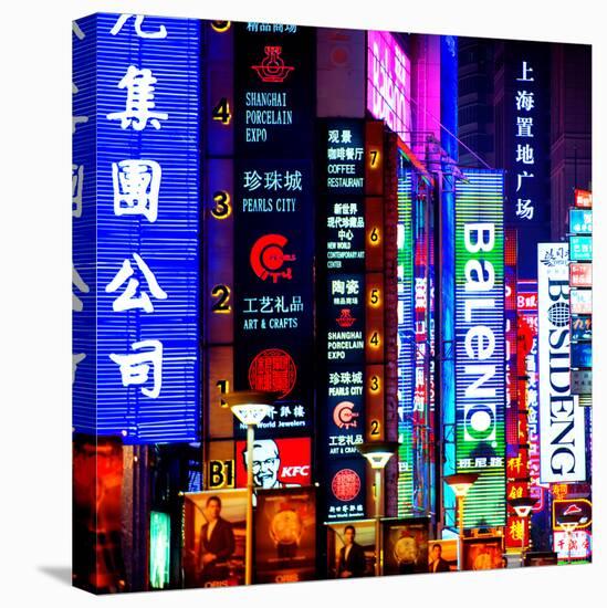 China 10MKm2 Collection - Neon Signs in Nanjing Lu - Shanghai-Philippe Hugonnard-Stretched Canvas