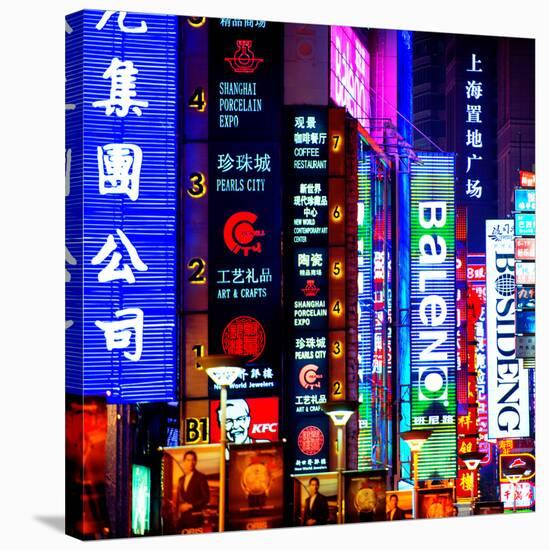 China 10MKm2 Collection - Neon Signs in Nanjing Lu - Shanghai-Philippe Hugonnard-Stretched Canvas