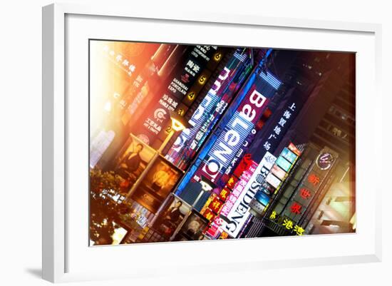 China 10MKm2 Collection - Neon Signs in Nanjing Lu - Shanghai-Philippe Hugonnard-Framed Photographic Print