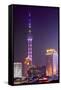 China 10MKm2 Collection - Oriental Pearl Tower at Night - Shanghai-Philippe Hugonnard-Framed Stretched Canvas