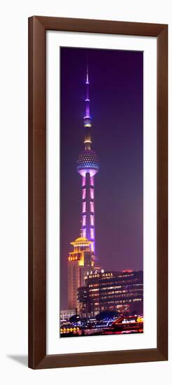 China 10MKm2 Collection - Oriental Pearl Tower at Night - Shanghai-Philippe Hugonnard-Framed Photographic Print