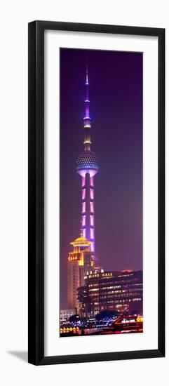 China 10MKm2 Collection - Oriental Pearl Tower at Night - Shanghai-Philippe Hugonnard-Framed Photographic Print