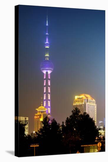 China 10MKm2 Collection - Oriental Pearl Tower at Night - Shanghai-Philippe Hugonnard-Stretched Canvas