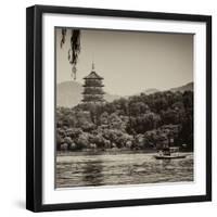 China 10MKm2 Collection - Pagoda at sunset-Philippe Hugonnard-Framed Photographic Print