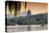 China 10MKm2 Collection - Pagoda at sunset-Philippe Hugonnard-Stretched Canvas
