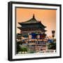 China 10MKm2 Collection - Police and the Bell Tower - Xi'an City-Philippe Hugonnard-Framed Photographic Print