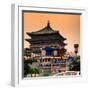 China 10MKm2 Collection - Police and the Bell Tower - Xi'an City-Philippe Hugonnard-Framed Photographic Print