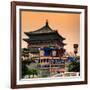 China 10MKm2 Collection - Police and the Bell Tower - Xi'an City-Philippe Hugonnard-Framed Photographic Print