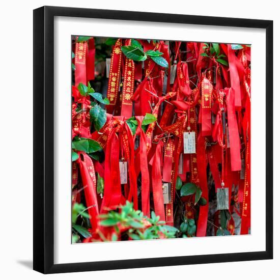 China 10MKm2 Collection - Prayer Ribbons - Buddha Temple-Philippe Hugonnard-Framed Photographic Print