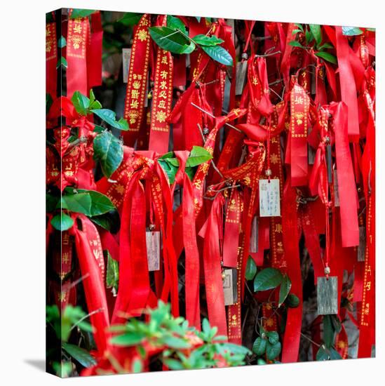 China 10MKm2 Collection - Prayer Ribbons - Buddha Temple-Philippe Hugonnard-Stretched Canvas