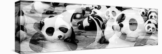 China 10MKm2 Collection - Psychedelic Pandas-Philippe Hugonnard-Stretched Canvas