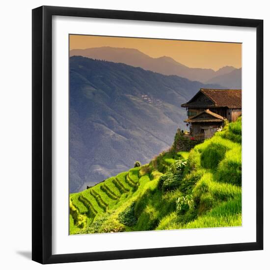 China 10MKm2 Collection - Rice Terraces - Longsheng Ping'an - Guangxi-Philippe Hugonnard-Framed Photographic Print