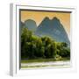 China 10MKm2 Collection - River crossing by Bicycle - Yangshuo-Philippe Hugonnard-Framed Photographic Print