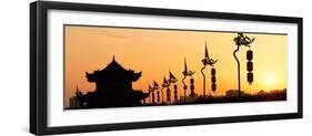 China 10MKm2 Collection - Shadows of the City Walls at sunset - Xi'an City-Philippe Hugonnard-Framed Photographic Print