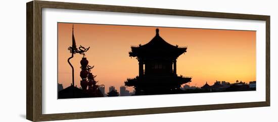 China 10MKm2 Collection - Shadows of the City Walls at sunset - Xi'an City-Philippe Hugonnard-Framed Photographic Print