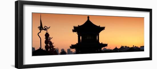China 10MKm2 Collection - Shadows of the City Walls at sunset - Xi'an City-Philippe Hugonnard-Framed Photographic Print