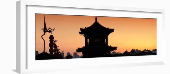 China 10MKm2 Collection - Shadows of the City Walls at sunset - Xi'an City-Philippe Hugonnard-Framed Photographic Print