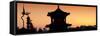 China 10MKm2 Collection - Shadows of the City Walls at sunset - Xi'an City-Philippe Hugonnard-Framed Stretched Canvas