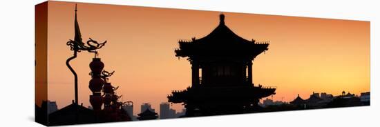 China 10MKm2 Collection - Shadows of the City Walls at sunset - Xi'an City-Philippe Hugonnard-Stretched Canvas