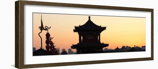 China 10MKm2 Collection - Shadows of the City Walls at sunset - Xi'an City-Philippe Hugonnard-Framed Photographic Print