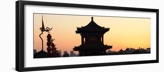 China 10MKm2 Collection - Shadows of the City Walls at sunset - Xi'an City-Philippe Hugonnard-Framed Photographic Print