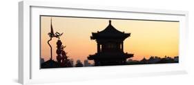 China 10MKm2 Collection - Shadows of the City Walls at sunset - Xi'an City-Philippe Hugonnard-Framed Photographic Print