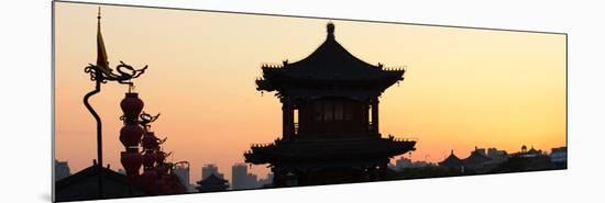 China 10MKm2 Collection - Shadows of the City Walls at sunset - Xi'an City-Philippe Hugonnard-Mounted Photographic Print