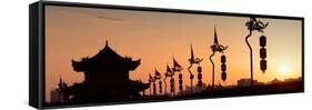 China 10MKm2 Collection - Shadows of the City Walls at sunset - Xi'an City-Philippe Hugonnard-Framed Stretched Canvas