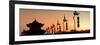 China 10MKm2 Collection - Shadows of the City Walls at sunset - Xi'an City-Philippe Hugonnard-Framed Photographic Print