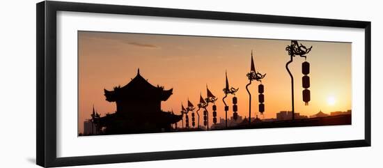 China 10MKm2 Collection - Shadows of the City Walls at sunset - Xi'an City-Philippe Hugonnard-Framed Premium Photographic Print