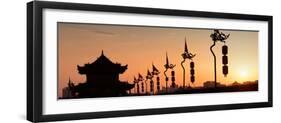 China 10MKm2 Collection - Shadows of the City Walls at sunset - Xi'an City-Philippe Hugonnard-Framed Photographic Print