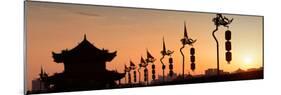 China 10MKm2 Collection - Shadows of the City Walls at sunset - Xi'an City-Philippe Hugonnard-Mounted Photographic Print