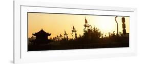 China 10MKm2 Collection - Shadows of the City Walls at sunset - Xi'an City-Philippe Hugonnard-Framed Photographic Print