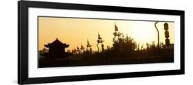 China 10MKm2 Collection - Shadows of the City Walls at sunset - Xi'an City-Philippe Hugonnard-Framed Photographic Print