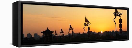 China 10MKm2 Collection - Shadows of the City Walls at sunset - Xi'an City-Philippe Hugonnard-Framed Stretched Canvas