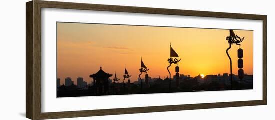 China 10MKm2 Collection - Shadows of the City Walls at sunset - Xi'an City-Philippe Hugonnard-Framed Photographic Print