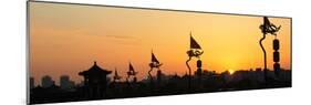 China 10MKm2 Collection - Shadows of the City Walls at sunset - Xi'an City-Philippe Hugonnard-Mounted Photographic Print