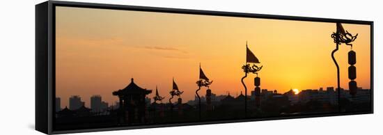 China 10MKm2 Collection - Shadows of the City Walls at sunset - Xi'an City-Philippe Hugonnard-Framed Stretched Canvas