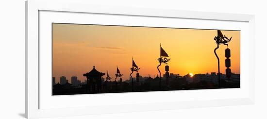 China 10MKm2 Collection - Shadows of the City Walls at sunset - Xi'an City-Philippe Hugonnard-Framed Photographic Print