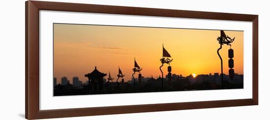 China 10MKm2 Collection - Shadows of the City Walls at sunset - Xi'an City-Philippe Hugonnard-Framed Photographic Print